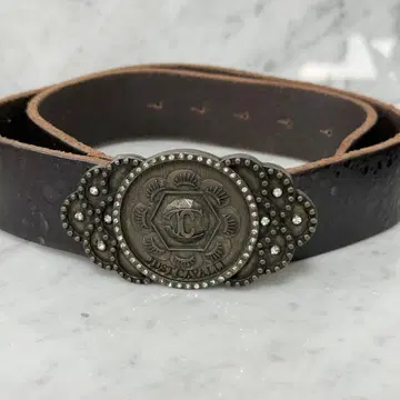 just cavalli 저스트카발리 벨트 천연 가죽 스터드 도트 블랙