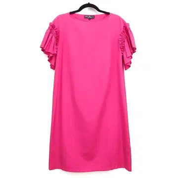 07 페라가모 프릴 슬리브 원피스 Size 40 L 핑크 정품