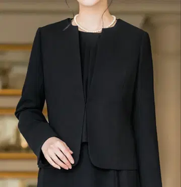 미사용 새상품 블랙 포멀 키넥 자켓 워셔블 일본제 원단