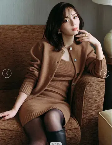 anuans 울 카포크 니트 세트