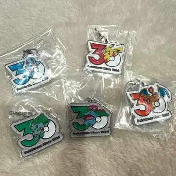 포켓몬 30주년 메탈 참 마스코트 5개 세트