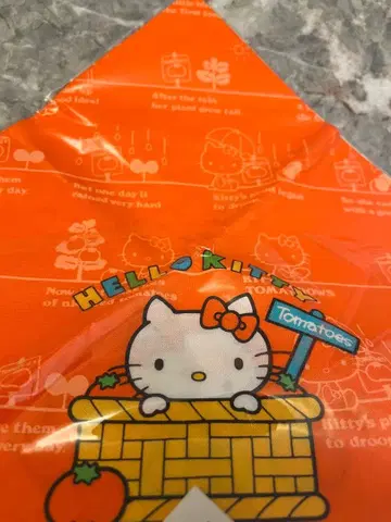 헬로키티 Hellokitty 도시락 보자기 런치 크로스 오렌지