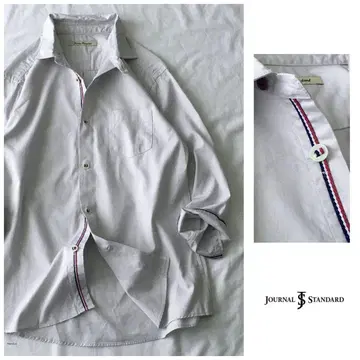 저널 스탠다드 [세탁 가능] 코튼 파이핑 7부 소매 셔츠