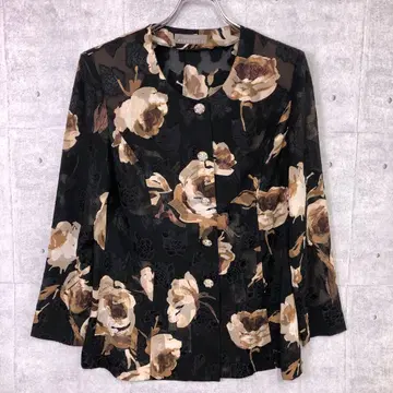 마담 하나이 엑설런스 꽃무늬 노카라 자켓