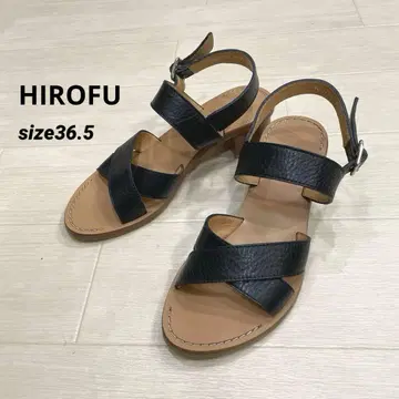 이탈리아제 HIROFU 히로프 가죽 스트랩 샌들 36.5/23.5