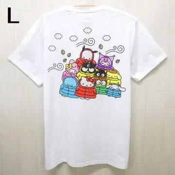 에어로포스텔 헬로키티&프렌즈 다운 자켓 반팔 T셔츠 L 화이트