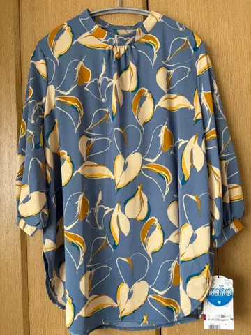 미착용 와코루 꽃무늬 7부 소매 튜닉 M~L 사이즈