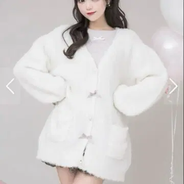 테디 니트 롱 가디건 pium