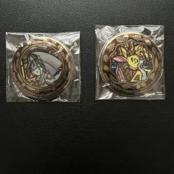 [미사용 새상품] 디즈니 곰돌이 푸 시리즈 금 배지 이요르 & 토끼