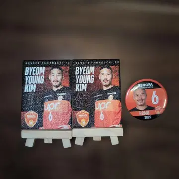 레노파 야마구치 FC 캔버스 보드 캔뱃지 세트 김범용 선수