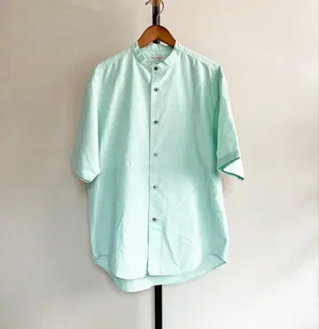 [거의 미사용] BEAUTY&YOUTH 민트 그린 반팔 셔츠 사이즈 S