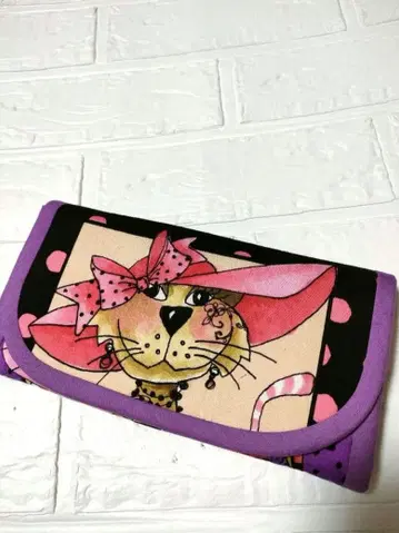 롤라라이 해리스 핸드메이드, 장지갑 Frou Frou Kitty 패널