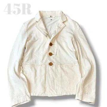 45R 45rpm 빅 버튼 자켓 시라누이 아이보리 자켓 일본제