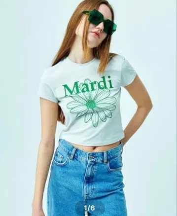 Mardi 플라워 그래픽 T셔츠