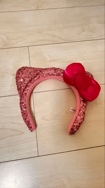 키티풍 스팽글 머리띠