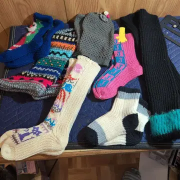 다색 니트 삭스 세트