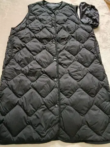 새상품급 UNIQLO ULTRA LIGHT DOWN 롱 베스트 S 블랙