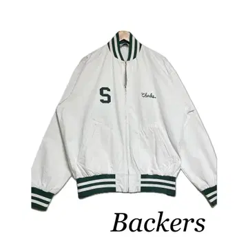 Backers 코튼 바시티 자켓 L 사이즈 화이트