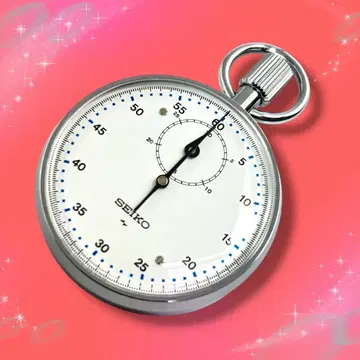 [ 새상품급 작동품 ] 세이코 스톱워치 화이트 다이얼 수동 와인딩