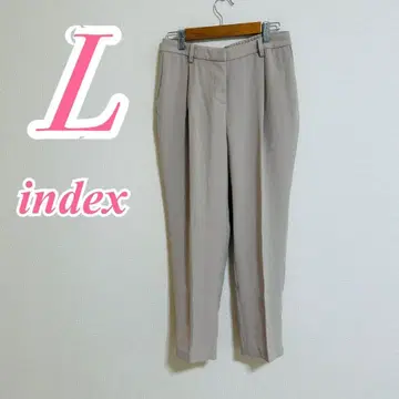 인덱스 베이지 캐주얼 팬츠 L 폴리 100%
