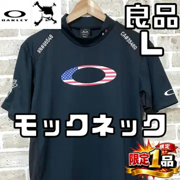 [ 선착순 ] 오클리 스컬 남성용 반팔 모크넥 셔츠 L 블랙 계열