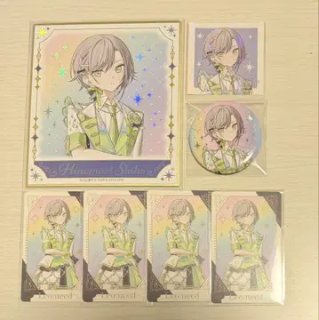 프로세카 히노모리 시호 감사제 캔뱃지 그리팅 카드 색지 스티커