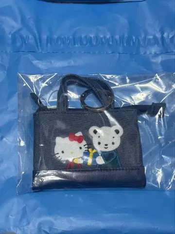 familiar 미니 데님 백 참 헬로키티 키티