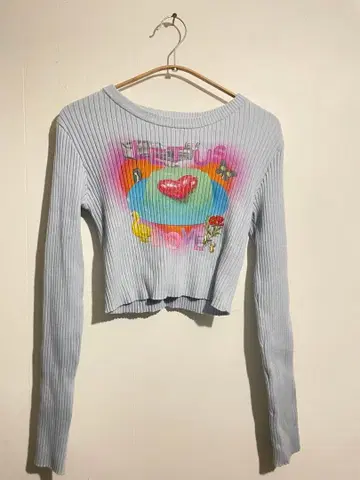 완판템 23AW SLY x PEDRO NEKOI 크롭 니트 y2k