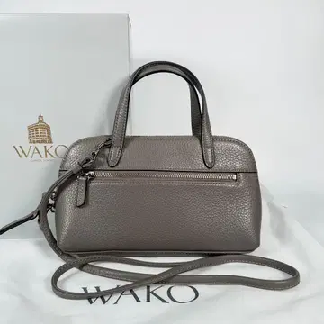 극미품 현행 WAKO 긴자 와코 오크 2WAY 핸드백 그레이지