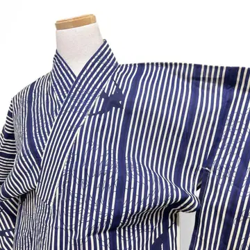 미착용 유카타 세로 줄무늬 제비 난국 기모노 052k p