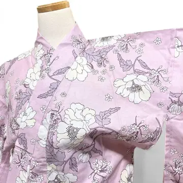 미착용 유카타 꽃 무늬 작은 꽃 리프 문양 기모노 052k p