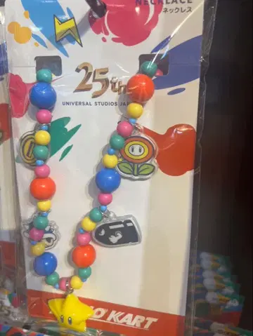 USJ 한정판 25th 닌텐도 월드 마리오 스타 목걸이