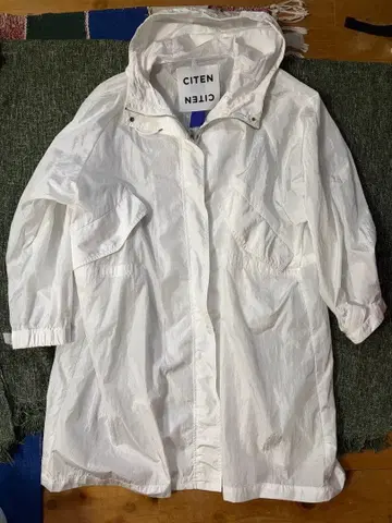 CITEN 여성용 나일론 코트 화이트