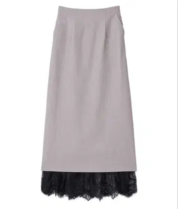 [ Aimeine ] T/R x 새틴 레이스 레이어드 스커트 에메인