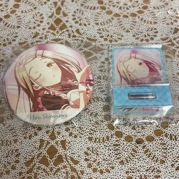 시노자와 히로 해피 밀피유 아크릴 스탠드 3WAY 캔뱃지