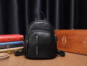 천연 가죽 백팩, 소가죽 체스트 백, 백팩 (2가지 방법으로 사용 가능)