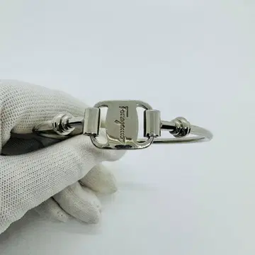 Ferragamo 페라가모 로고 실버 빈티지 뱅글