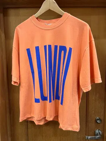 ichi 이치 피그먼트 다이 T셔츠 오렌지