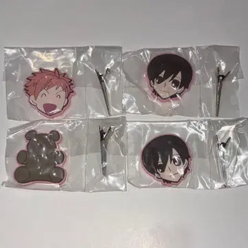 오란고교 호스트부 가챠 헤어 클립 4개 세트
