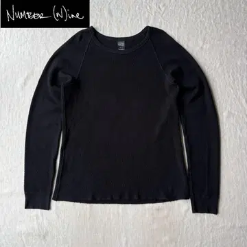 NUMBER(N)INE 넘버나인 써멀 와플 롱T 블랙
