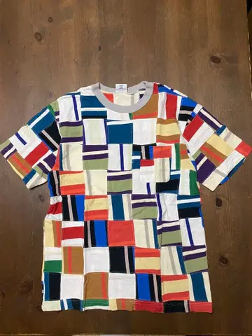 GOODENOUGH 패치워크 T셔츠 남성용 M 백 로고