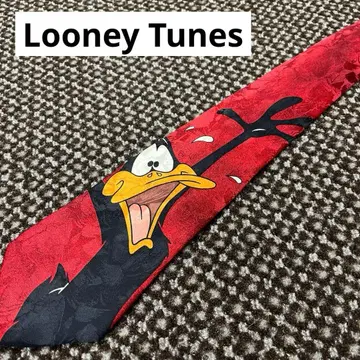 [ 1995년 ] 루니 툰즈 더피 덕 넥타이 빨간색 빈티지