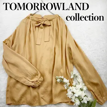 TOMORROWLAND 워셔블 새틴 보타이 개더 블라우스