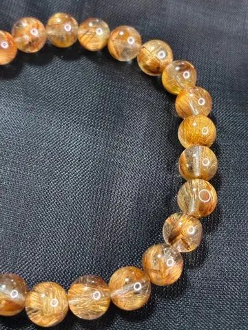 GW 세일 고품질 타이거 루틸 7mm 초반 15cm 팔찌