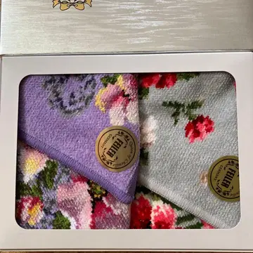 페이러 워시 타월 손수건 셰니르 직조 꽃무늬 2장 세트