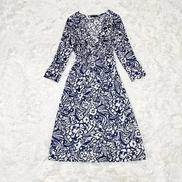 BALLSEY 보르지 플라워 프린트 원피스 38 꽃무늬 올 패턴