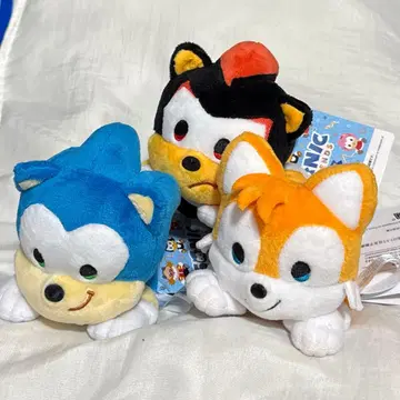 4 소닉&프렌즈 누워있는 미니 봉제 인형 3개