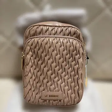 LA BAGAGERIE 플리츠 숄더백 핑크