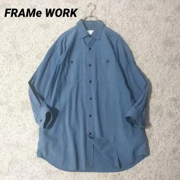 프레임워크 20AW 바지 빅 셔츠 셔츠 원피스 네이비 네이비