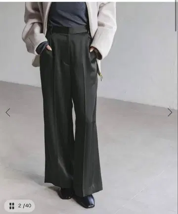 [새상품급] 노블 루나 새틴 벨티드 팬츠 브라운